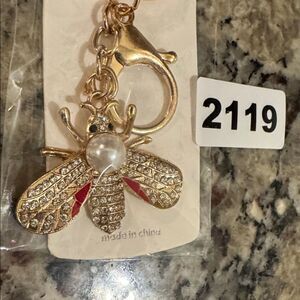 2119 Rhinestone, Bee Key Ring & Bag Charm